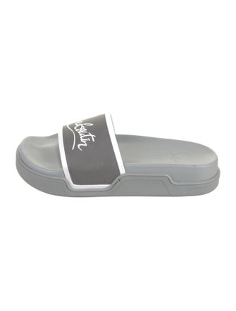 Christian Louboutin Rubber Graphic Print Slides