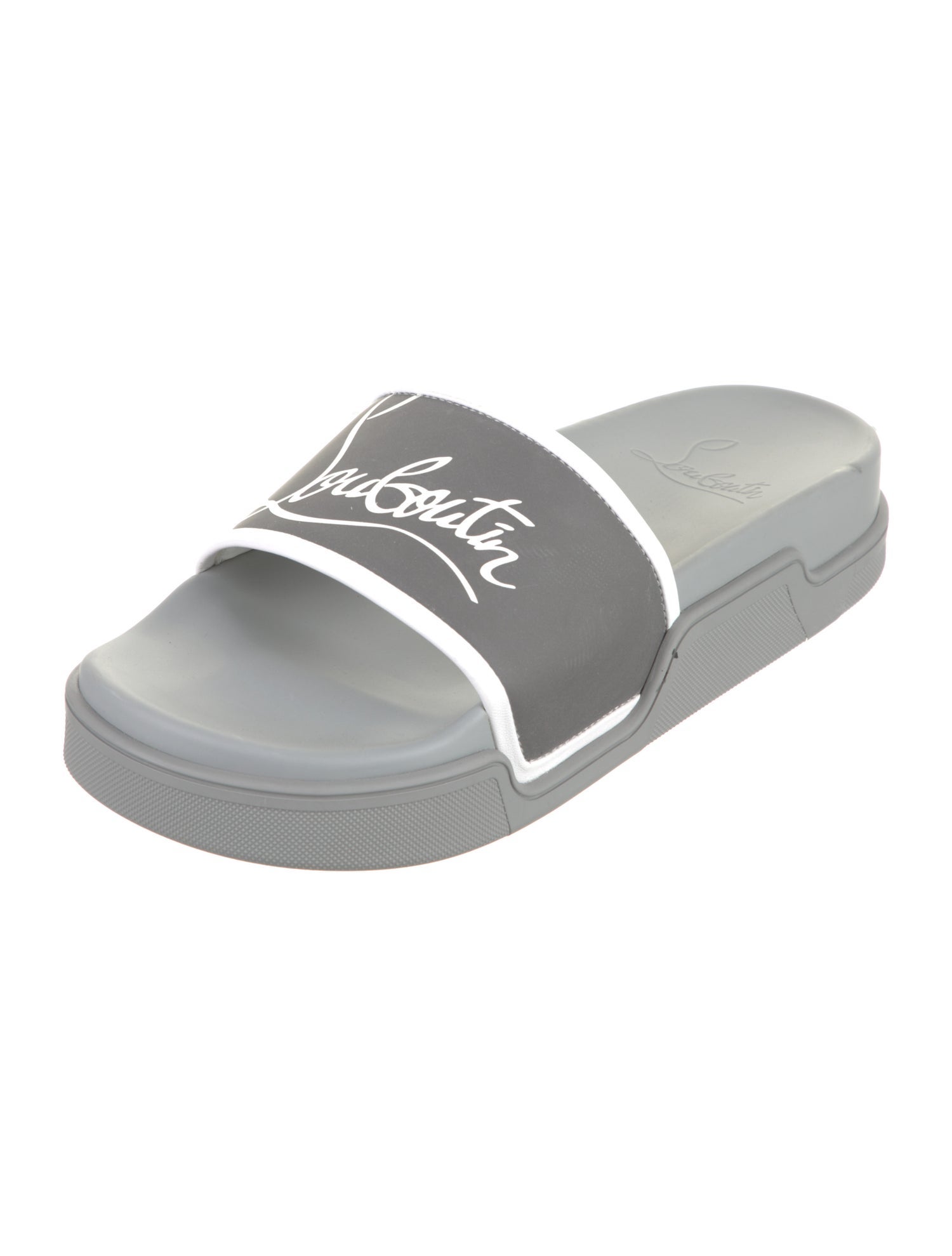 Christian Louboutin Rubber Graphic Print Slides