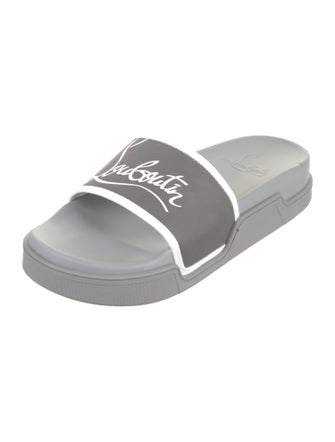 Christian Louboutin Rubber Graphic Print Slides