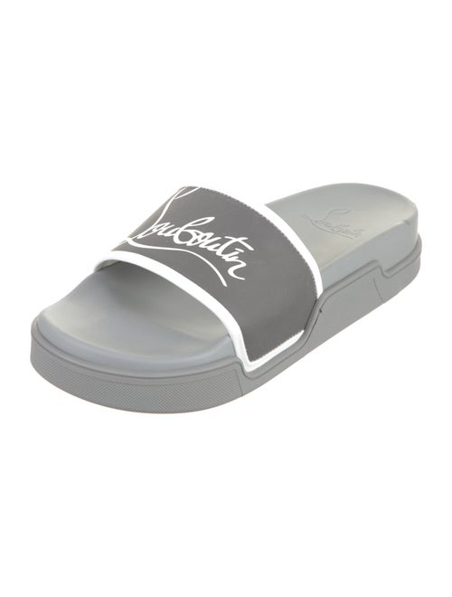 Christian Louboutin Rubber Graphic Print Slides