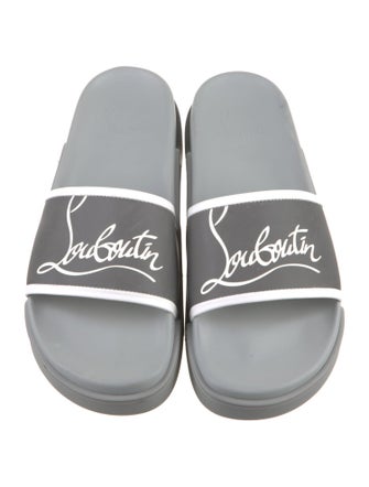 Christian Louboutin Rubber Graphic Print Slides
