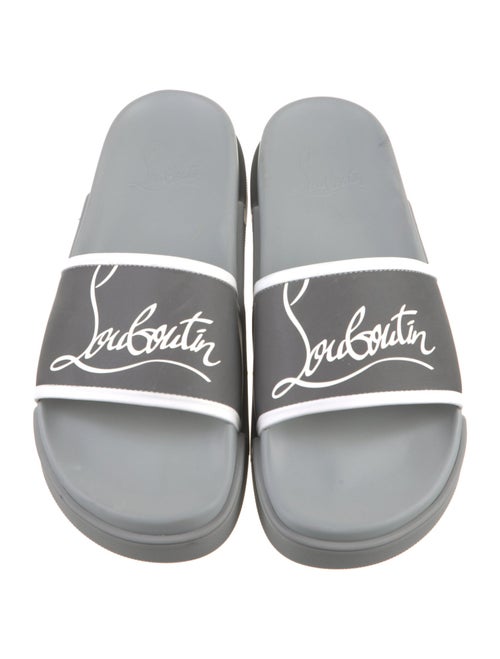 Christian Louboutin Rubber Graphic Print Slides