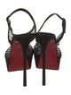 Christian Louboutin Suede Crystal Embellishments Slingback Sandals