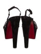 Christian Louboutin Suede Crystal Embellishments Slingback Sandals
