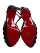 Christian Louboutin Suede Crystal Embellishments Slingback Sandals