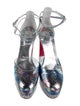 Christian Louboutin Embossed Leather Crystal Embellishments D'Orsay Pumps