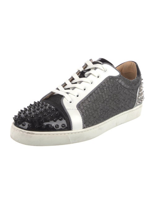 Christian Louboutin Spike Accents Leather Sneakers