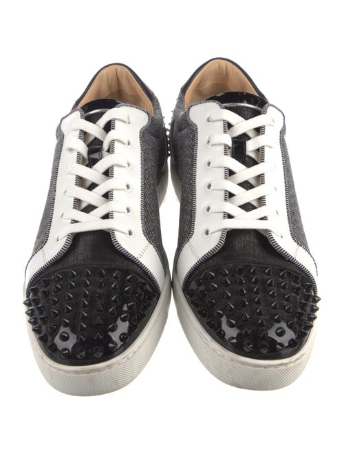 Christian Louboutin Spike Accents Leather Sneakers