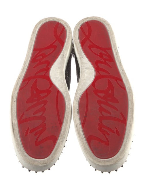 Christian Louboutin Spike Accents Leather Sneakers