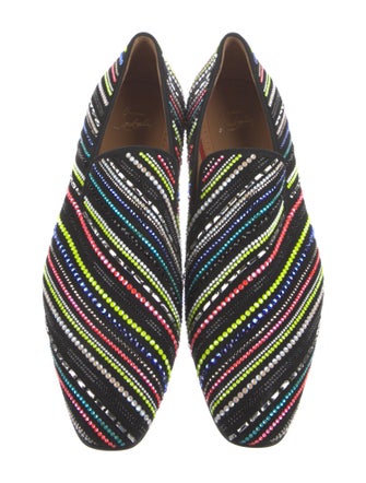 Christian Louboutin Suede Striped Loafers