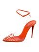 Christian Louboutin Patent Leather Studded Accents Slingback Pumps