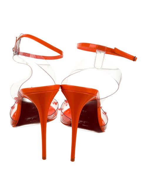 Christian Louboutin Patent Leather Studded Accents Slingback Pumps