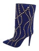 Christian Louboutin Suede Patterned Boots