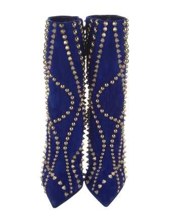 Christian Louboutin Suede Patterned Boots