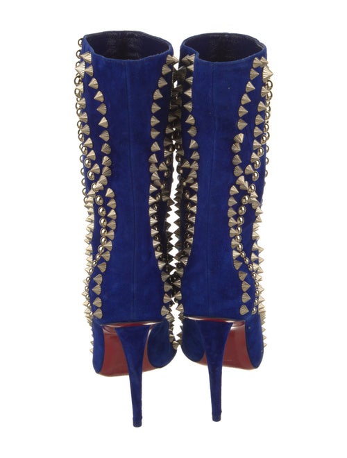 Christian Louboutin Suede Patterned Boots