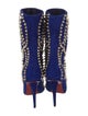 Christian Louboutin Suede Patterned Boots