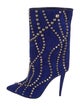 Christian Louboutin Suede Patterned Boots
