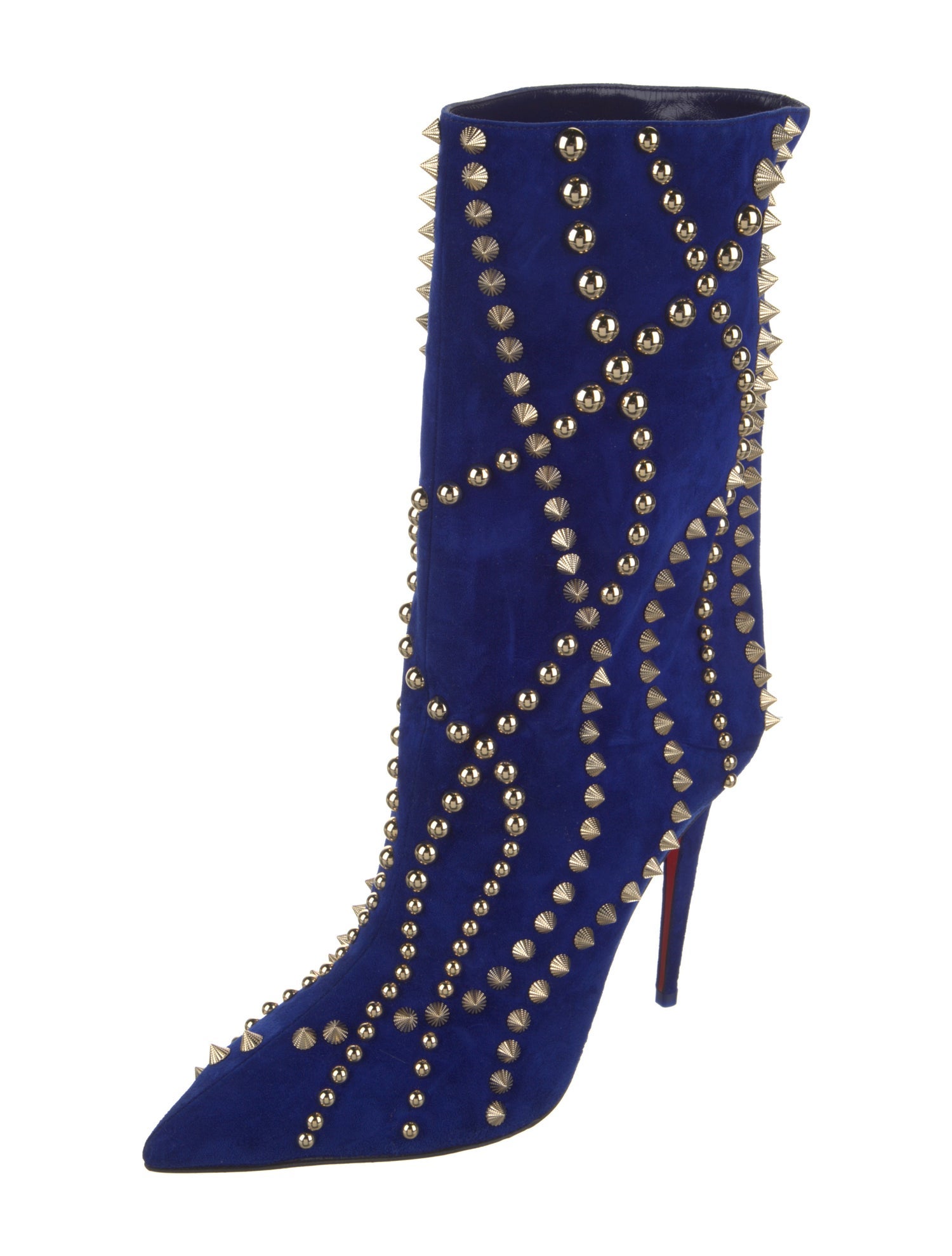 Christian Louboutin Suede Patterned Boots
