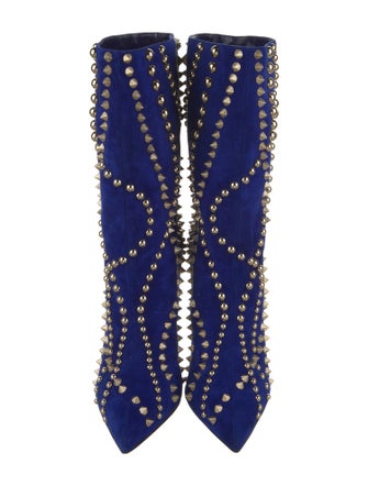 Christian Louboutin Suede Patterned Boots