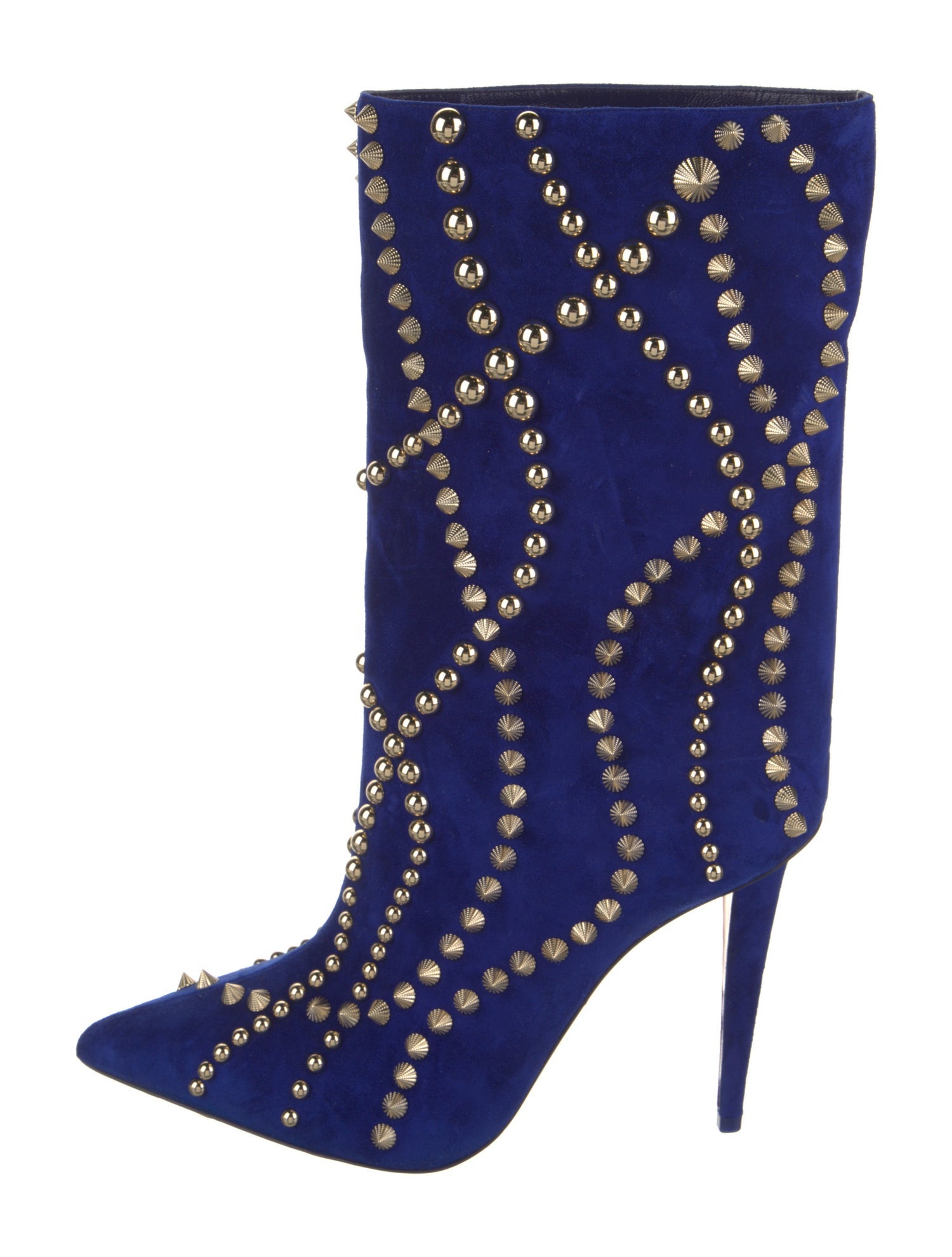 Christian Louboutin Suede Patterned Boots