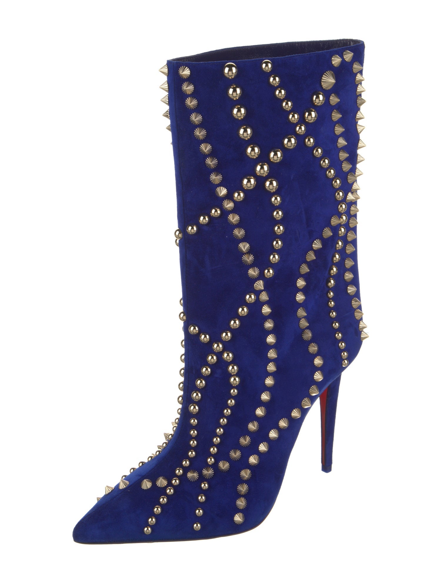Christian Louboutin Suede Patterned Boots