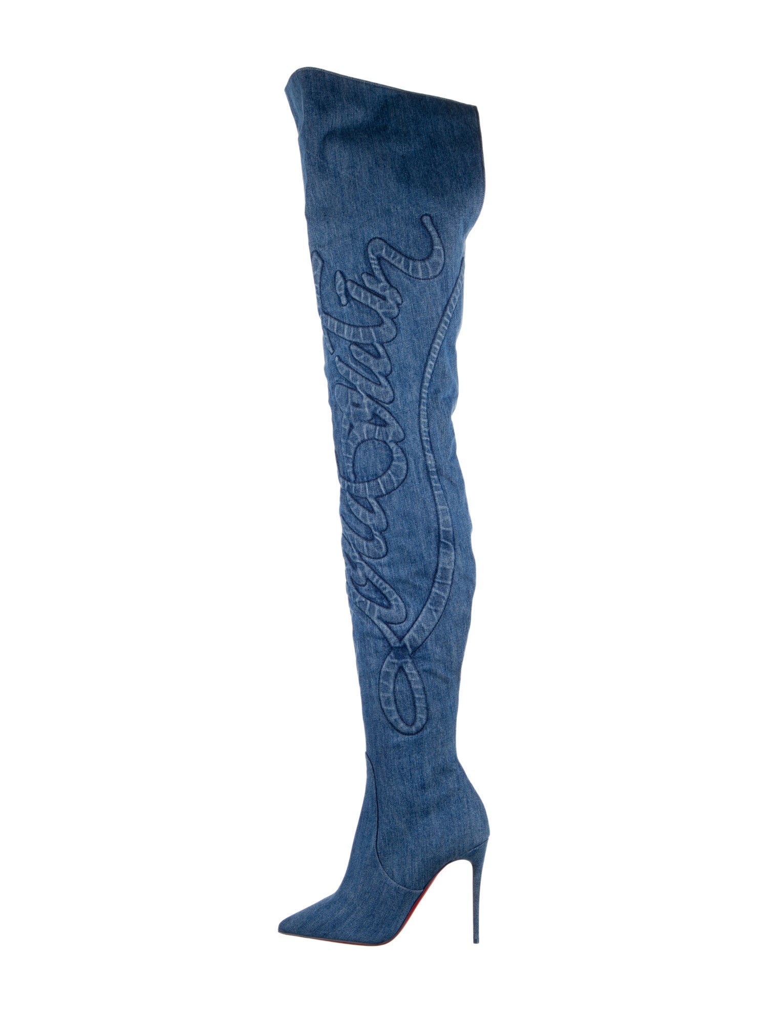 Christian Louboutin Denim Sock Boots
