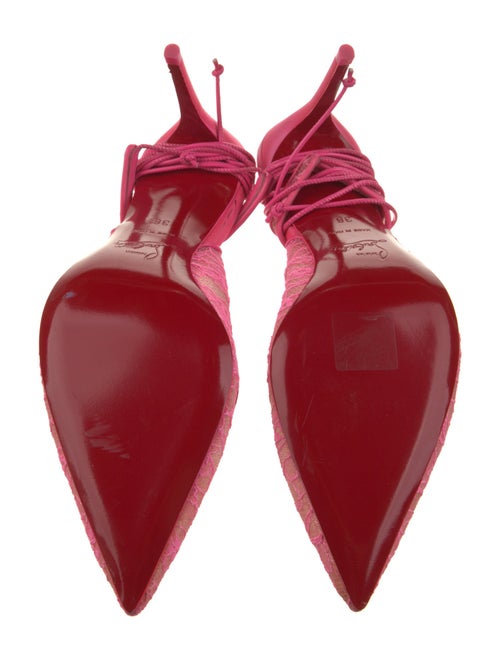 Christian Louboutin Lace Printed Slingback Pumps