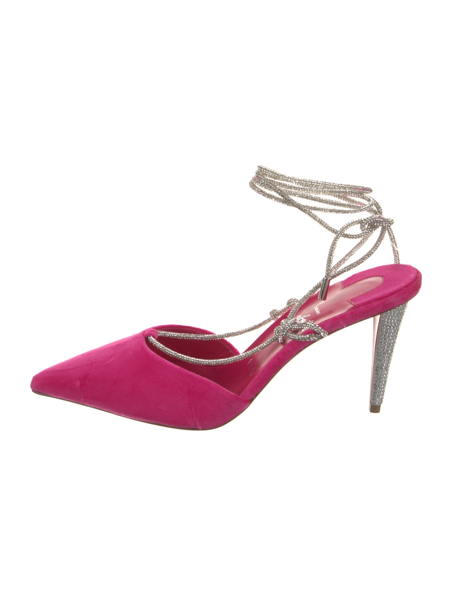 Christian Louboutin Velvet Printed Slingback Pumps