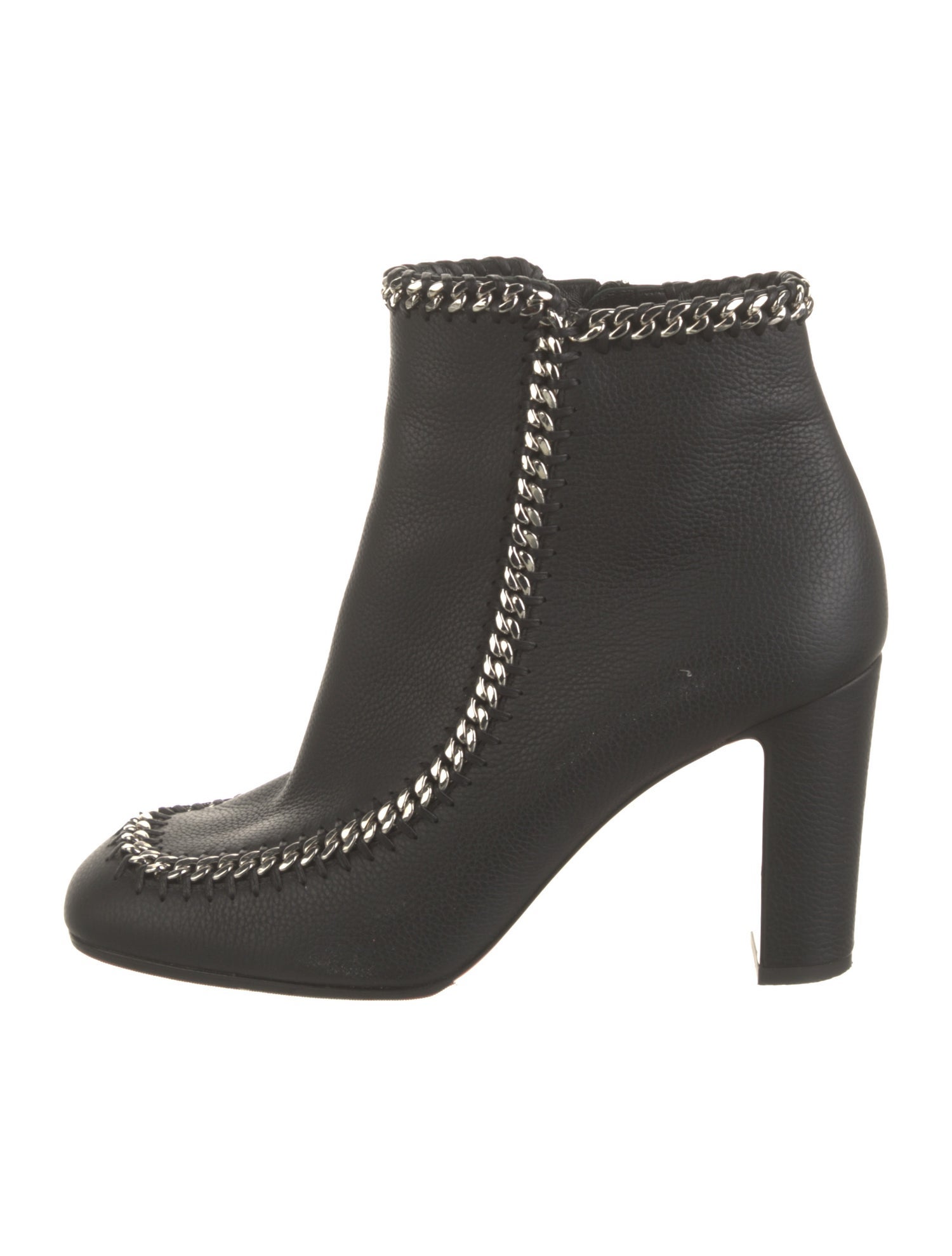 Christian Louboutin Leather Whipstitch Trim Boots