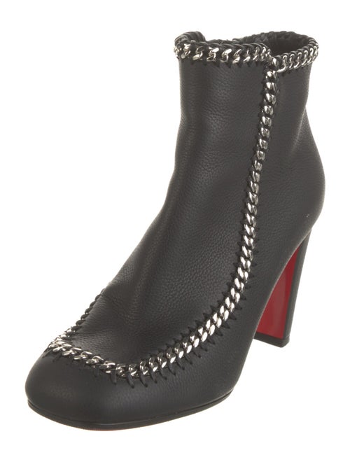 Christian Louboutin Leather Whipstitch Trim Boots
