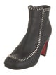Christian Louboutin Leather Whipstitch Trim Boots