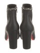 Christian Louboutin Leather Whipstitch Trim Boots