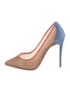 Christian Louboutin Suede Colorblock Pattern Pumps