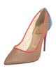 Christian Louboutin Suede Colorblock Pattern Pumps