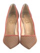 Christian Louboutin Suede Colorblock Pattern Pumps