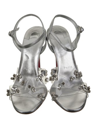 Christian Louboutin PVC Crystal Embellishments Sandals