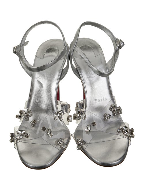 Christian Louboutin PVC Crystal Embellishments Sandals