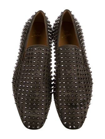 Christian Louboutin Leather Studded Accents Loafers