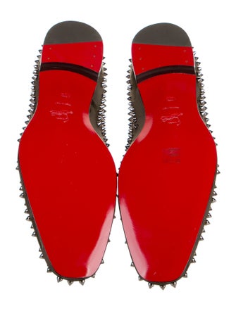 Christian Louboutin Leather Studded Accents Loafers