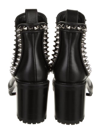 Christian Louboutin Leather Studded Accents Chelsea Boots