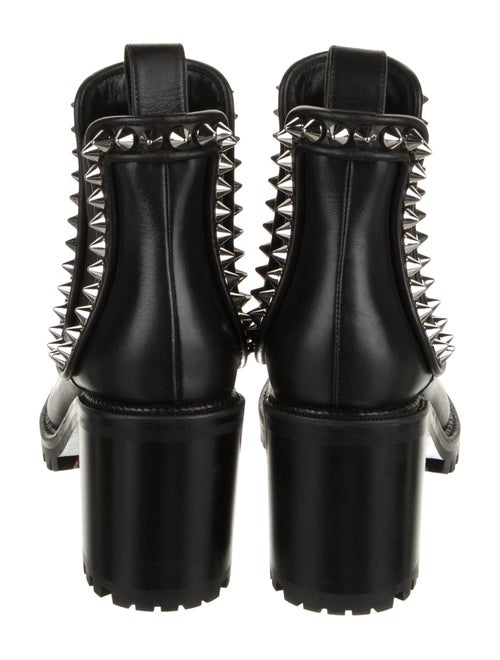 Christian Louboutin Leather Studded Accents Chelsea Boots