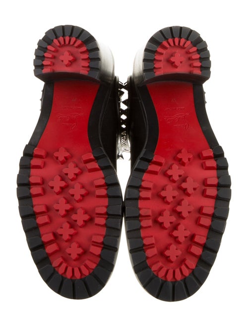 Christian Louboutin Leather Studded Accents Chelsea Boots