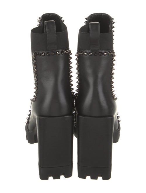 Christian Louboutin Leather Studded Accents Chelsea Boots