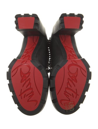 Christian Louboutin Leather Studded Accents Chelsea Boots