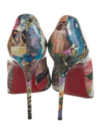 Christian Louboutin Patent Leather Printed Pumps