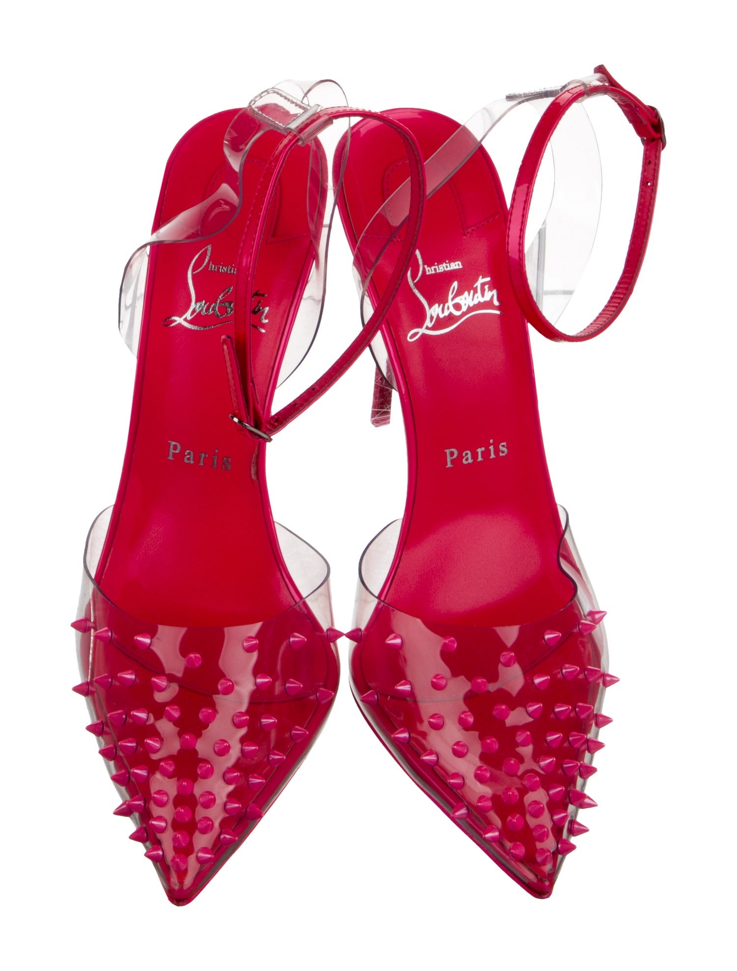 Christian Louboutin Spike Accents PVC D'Orsay Pumps