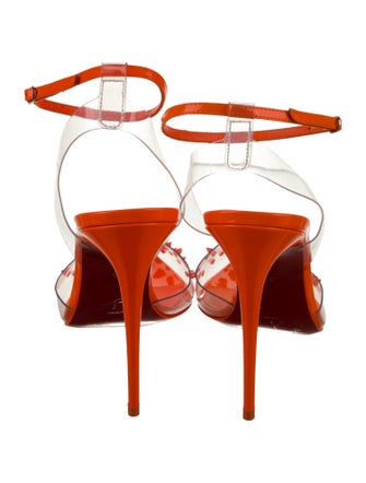 Christian Louboutin PVC Studded Accents Slingback Pumps