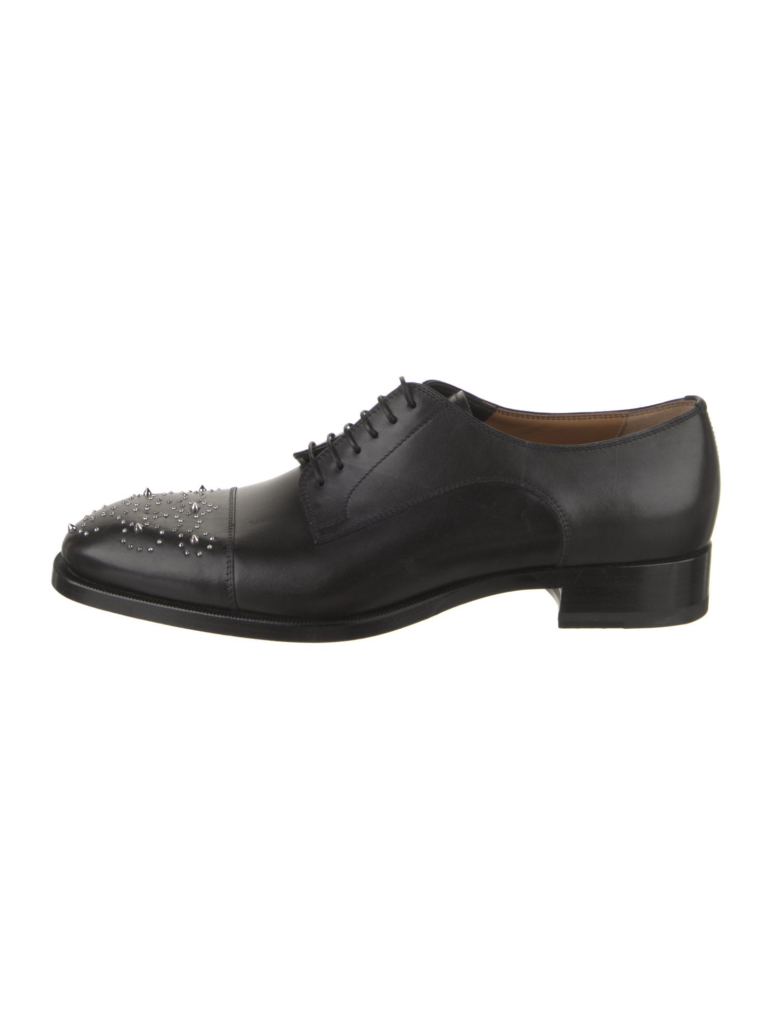 Christian Louboutin Leather Studded Accents Derby Shoes