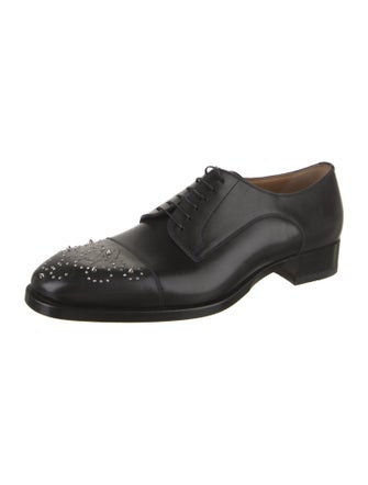 Christian Louboutin Leather Studded Accents Derby Shoes
