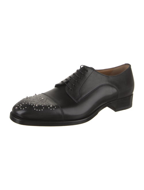Christian Louboutin Leather Studded Accents Derby Shoes